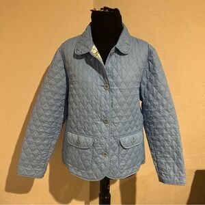 Lands’ End Women’s Jacket- Blue, Quilted THERMOLITE Size L EUC CLEAN